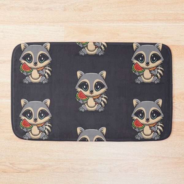 Item preview, Funny cute kawaii raccoon eating something designed and sold by Trend-Beaver.