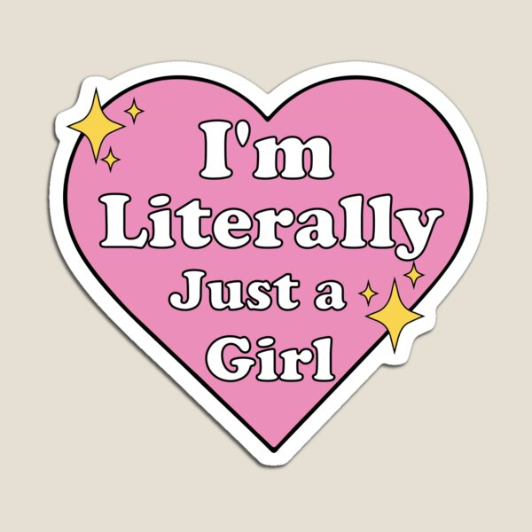 Item preview, I'm Literally Just A Girl Funny Cute Girly Bumper designed and sold by Skey shop.