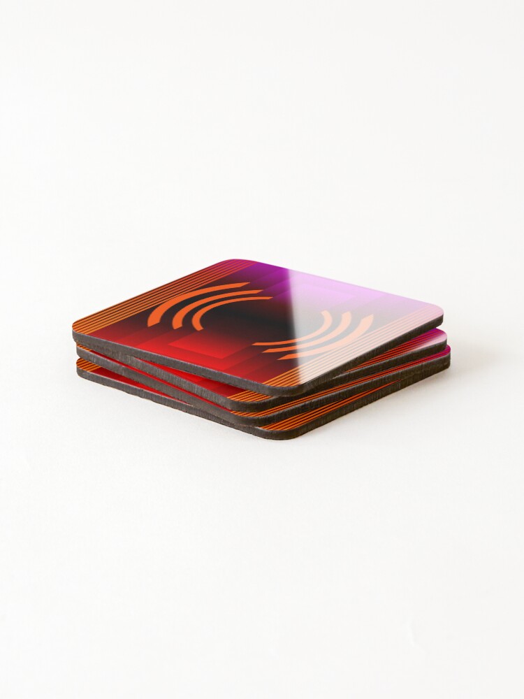 Thumbnail 4 of 5, Coasters (Set of 4), Radiant Pyramid Layers designed and sold by RGSMOOTHFINGER.