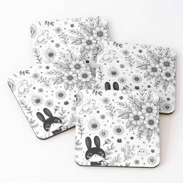 Item preview, Pattern flowers  in black and white designed and sold by asbno19.