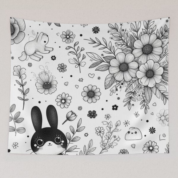 Item preview, Pattern flowers  in black and white designed and sold by asbno19.