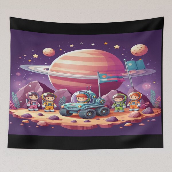Item preview, Children, Space Mobile and Friends in Space Wall Art and Puzzle designed and sold by Cupideros.