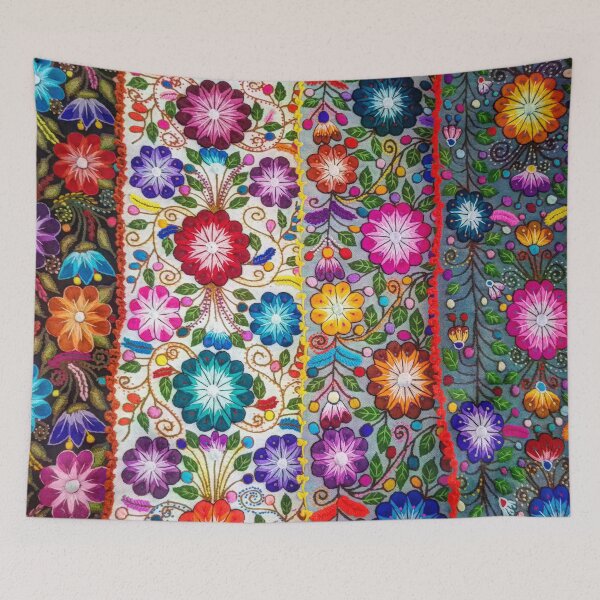 Item preview, Peruvian textile coloured cloth embroidery  designed and sold by MadaruCreations.