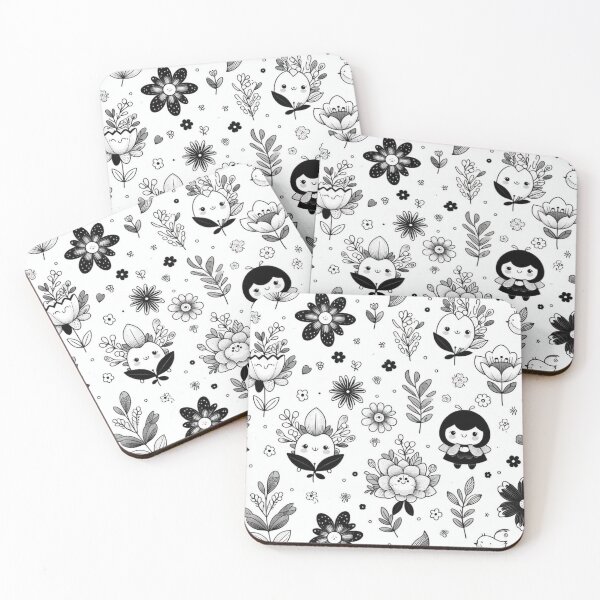 Item preview, Pattern flowers  in black and white designed and sold by asbno19.