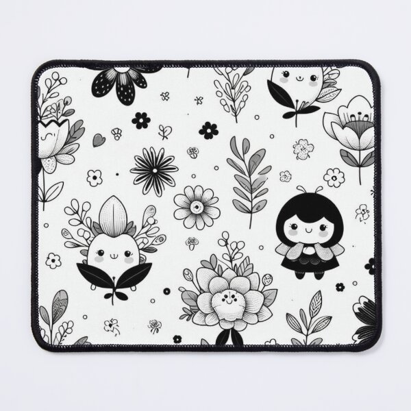 Item preview, Pattern flowers  in black and white designed and sold by asbno19.