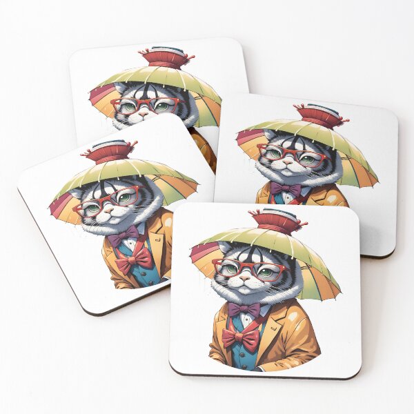 Item preview, Cartoon manga cat with hat and  big head designed and sold by Coolparrotgirl.