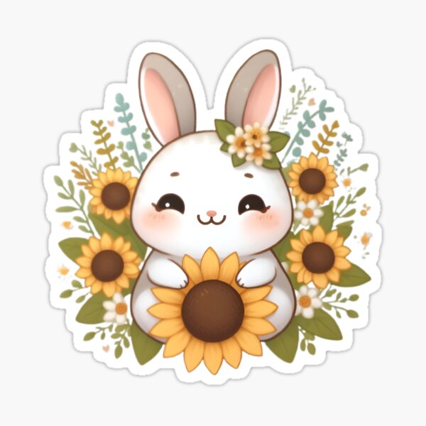 Vibrant Sunflower Bloom Isolated Against a Transparent Background Sticker