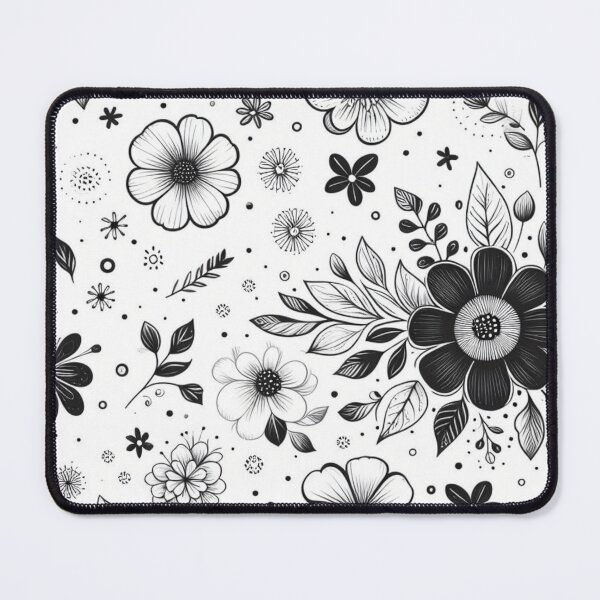 Item preview,  Pattern flowers  in black and white designed and sold by asbno19.