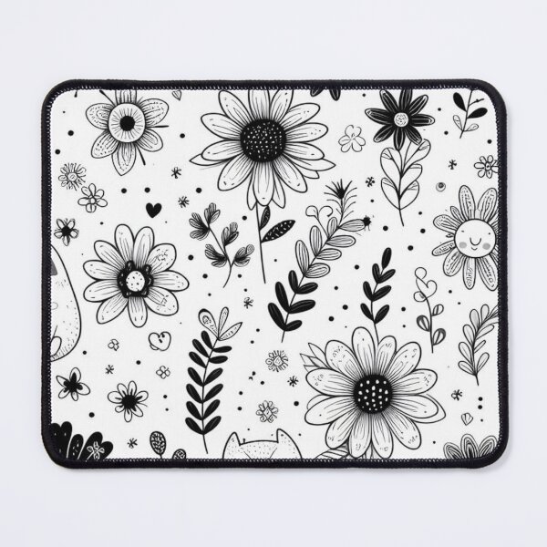 Item preview, Pattern flowers  in black and white designed and sold by asbno19.