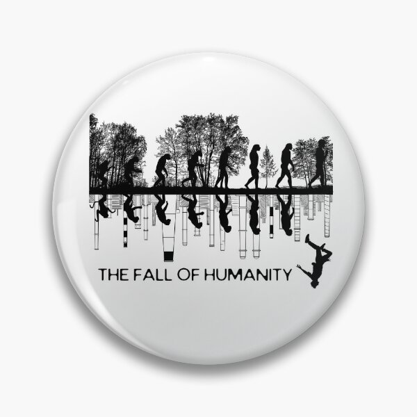 Item preview, The fall of humanity, AI, black humor, Evolution, designed and sold by GOLDENGARDENART.