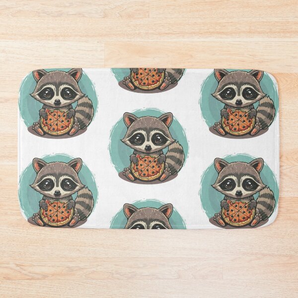 Item preview, Funny cute kawaii raccoon eating something designed and sold by Trend-Beaver.