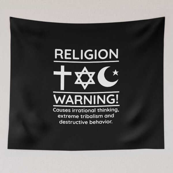Item preview, Warning about impacts of religion  designed and sold by Rachel the Artist .