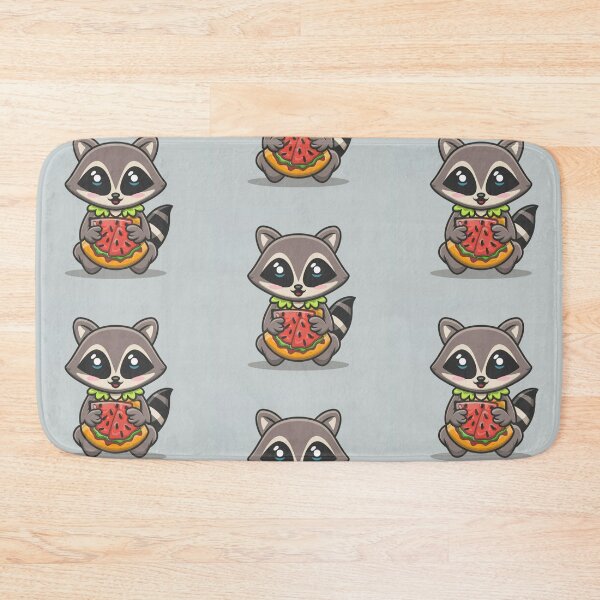 Item preview, Funny cute kawaii raccoon eating something designed and sold by Trend-Beaver.