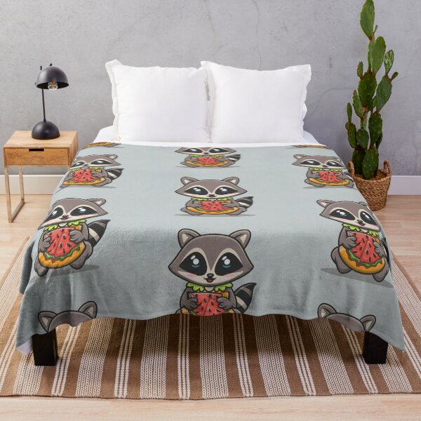 Item preview, Funny cute kawaii raccoon eating something designed and sold by Trend-Beaver.