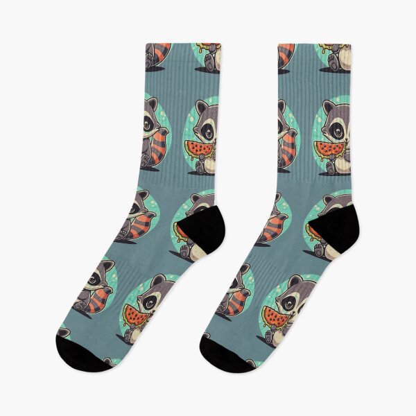 Item preview, Funny cute kawaii raccoon eating something designed and sold by Trend-Beaver.