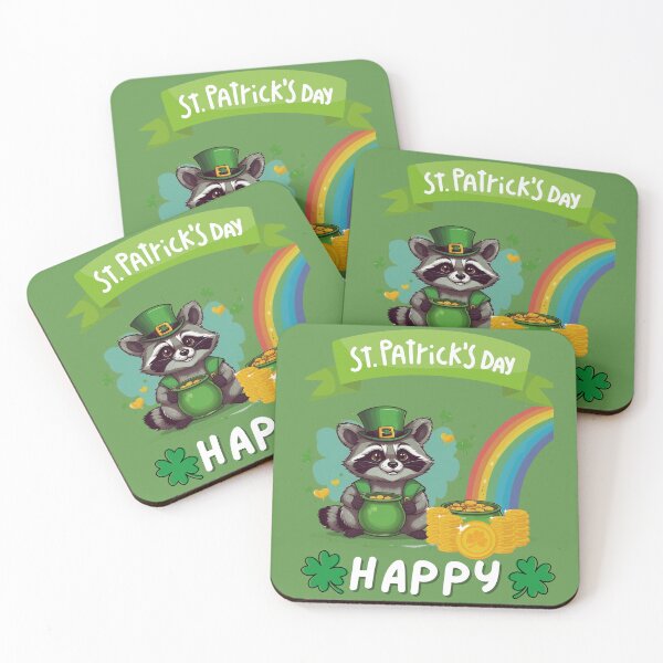 Item preview, Happy St Patricks Day - Funny Patrick's Day Lucky Raccoon designed and sold by Raccoon's World.