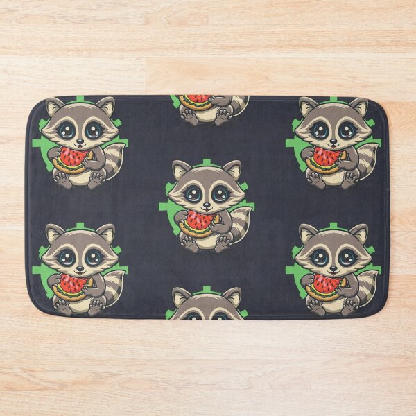 Item preview, Funny cute kawaii raccoon eating something designed and sold by Trend-Beaver.