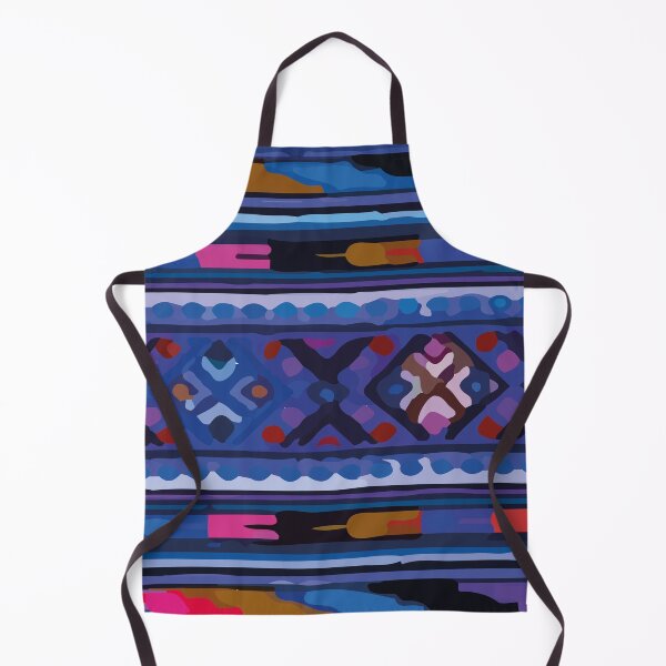 Item preview, Bright blue serape blanket mexican embroidery dopamine decor designed and sold by T-Mex.