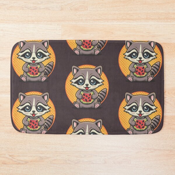 Item preview, Funny cute kawaii raccoon eating something designed and sold by Trend-Beaver.