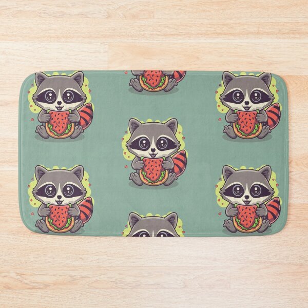 Item preview, Funny cute kawaii raccoon eating something designed and sold by Trend-Beaver.