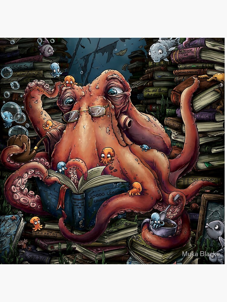 Grandpa Octopus by embiearts