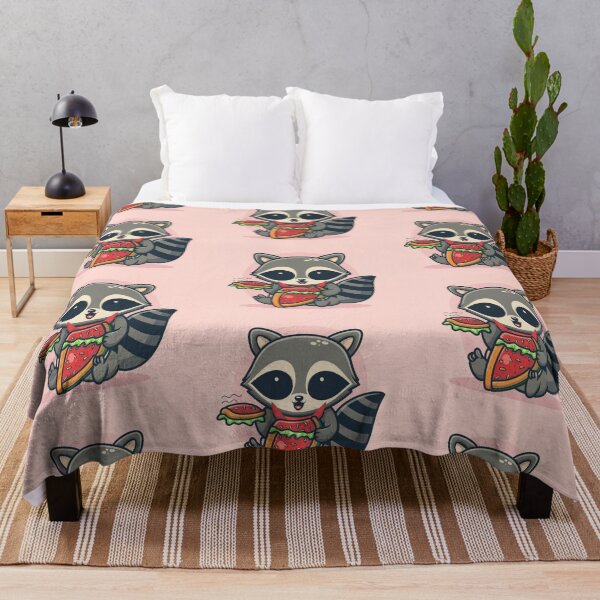 Item preview, Funny cute kawaii raccoon eating something designed and sold by Trend-Beaver.