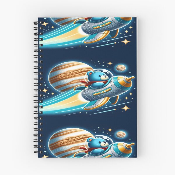 Item preview, Rompecabezas y arte de pared con diseño de oso de peluche azul, astronauta volando más allá de Júpiter designed and sold by Cupideros.
