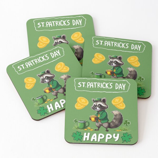 Item preview, Happy St Patricks Day - Funny Patrick's Day Lucky Raccoon designed and sold by Raccoon's World.
