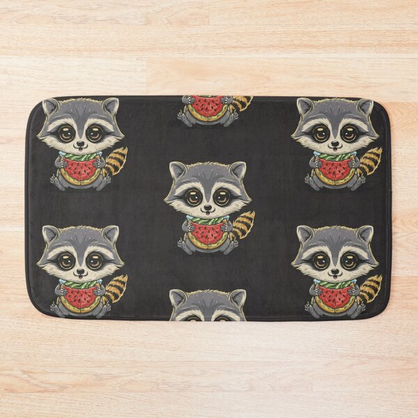 Item preview, Funny cute kawaii raccoon eating something designed and sold by Trend-Beaver.