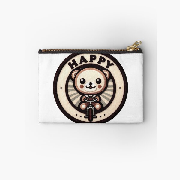 Item preview, Kawaii Bear on Bicycle: Happy Illustration designed and sold by GALUMARKET.