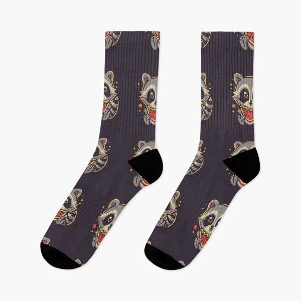 Item preview, Funny cute kawaii raccoon eating something designed and sold by Trend-Beaver.