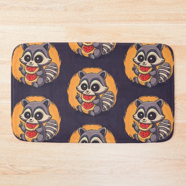 Item preview, Funny cute kawaii raccoon eating something designed and sold by Trend-Beaver.