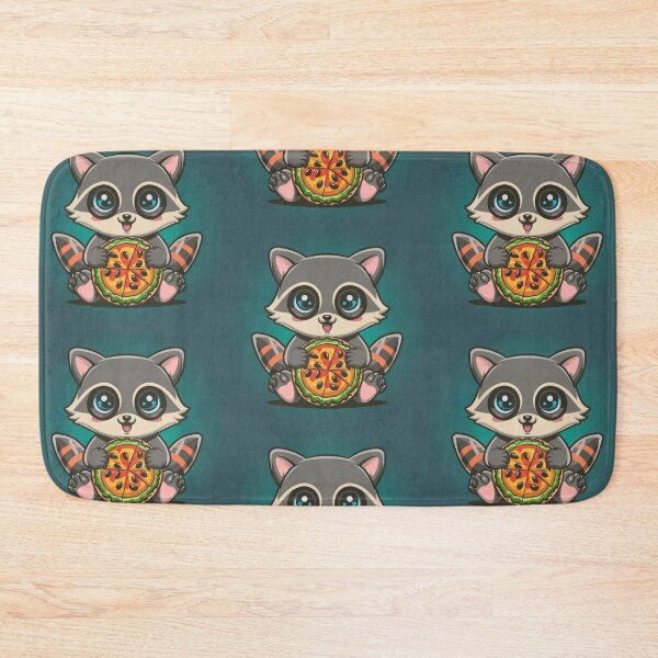 Item preview, Funny cute kawaii raccoon eating something designed and sold by Trend-Beaver.