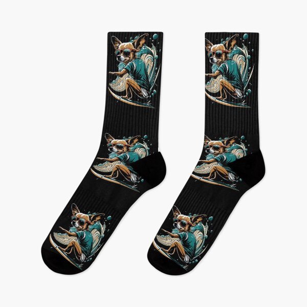 Item preview, Chihuahua dog surfing in the waves designed and sold by Furrifico.