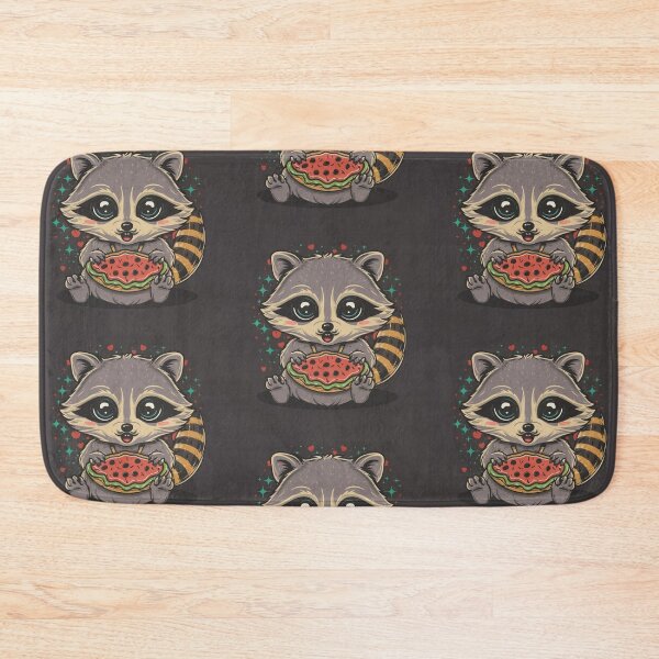 Item preview, Funny cute kawaii raccoon eating something designed and sold by Trend-Beaver.