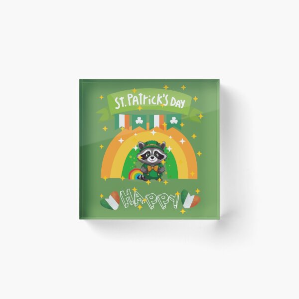 Item preview, Happy St Patricks Day - Funny Patrick's Day Lucky Raccoon designed and sold by Raccoon's World.