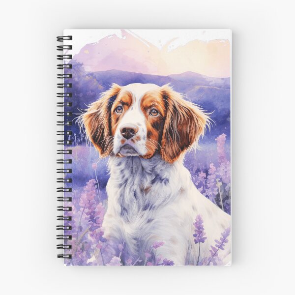 Item preview, Brittany Spaniel Dog In Lavender Flower Field designed and sold by TheAnimalZ00.