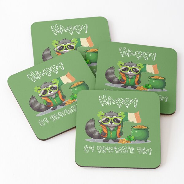Item preview, Happy St Patricks Day - Funny Patrick's Day Lucky Raccoon designed and sold by Raccoon's World.