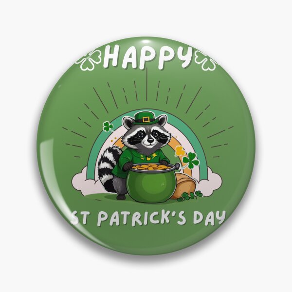 Item preview, Happy St Patricks Day - Funny Patrick's Day Lucky Raccoon designed and sold by Raccoon's World.