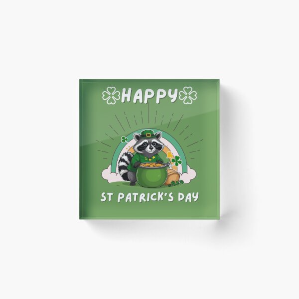 Item preview, Happy St Patricks Day - Funny Patrick's Day Lucky Raccoon designed and sold by Raccoon's World.