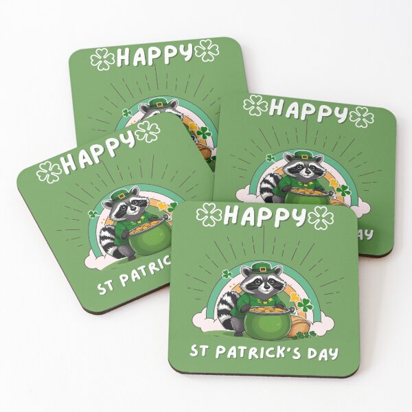 Item preview, Happy St Patricks Day - Funny Patrick's Day Lucky Raccoon designed and sold by Raccoon's World.