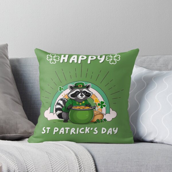 Item preview, Happy St Patricks Day - Funny Patrick's Day Lucky Raccoon designed and sold by Raccoon's World.
