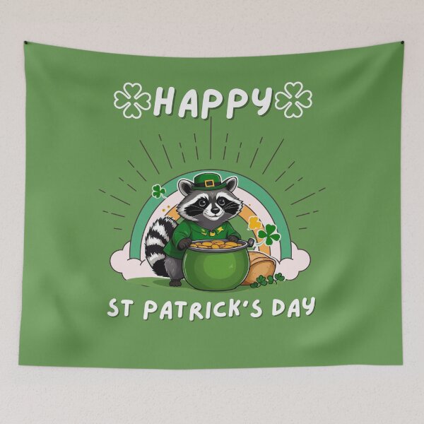 Item preview, Happy St Patricks Day - Funny Patrick's Day Lucky Raccoon designed and sold by Raccoon's World.