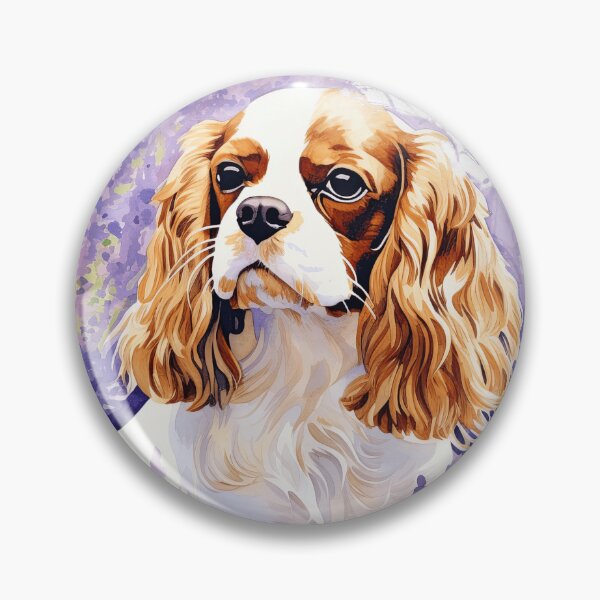 Item preview, Cavalier King Charles Spaniel Dog In Lavender Flower Field designed and sold by TheAnimalZ00.
