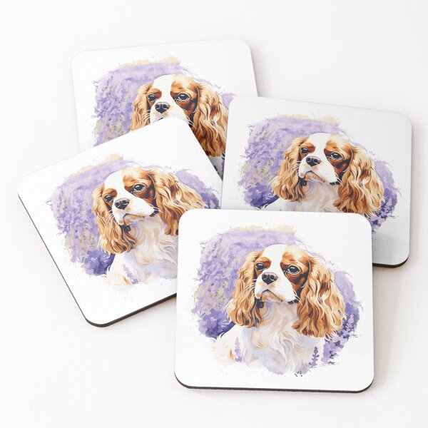 Item preview, Cavalier King Charles Spaniel Dog In Lavender Flower Field designed and sold by TheAnimalZ00.