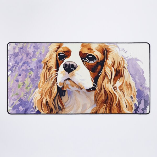 Item preview, Cavalier King Charles Spaniel Dog In Lavender Flower Field designed and sold by TheAnimalZ00.