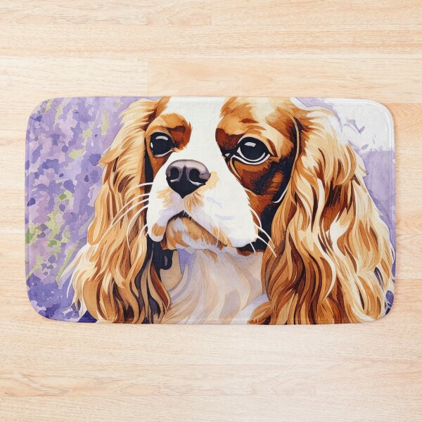 Item preview, Cavalier King Charles Spaniel Dog In Lavender Flower Field designed and sold by TheAnimalZ00.