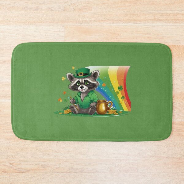 Item preview, St Patrick's Day Funny Lucky Raccoon - Rainbow Charm  designed and sold by Raccoon's World.