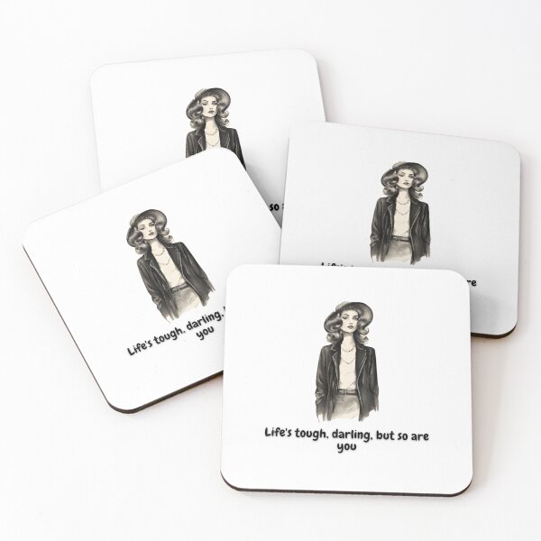 Item preview, Life's tough classy empowerment modern quotes expression designed and sold by MartaRMC.