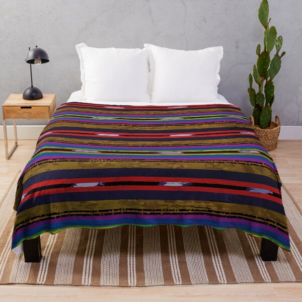 Item preview, Mexican blanket multicolor stripes poncho serape designed and sold by T-Mex.